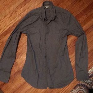 Express Gray Button Down
